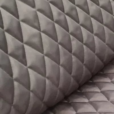 Quilted Fabric Diamond Design - Grey