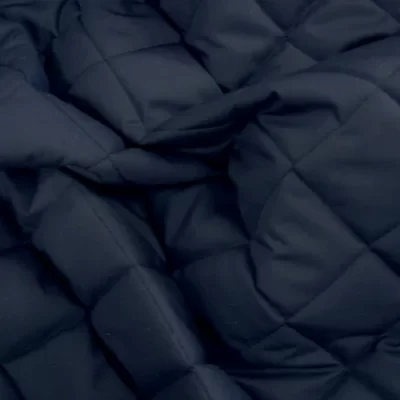 Quilted Poly Cotton Fabric-Navy