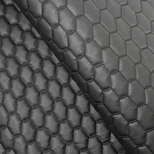 Honeywell Quilted Vinyl Vehicle Fabric Black stitch KBT13834-901-10