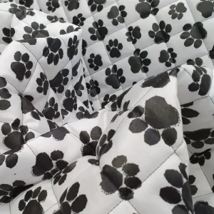 KBT12354-U148 Colorful Paws 4oz Waterproof - Quilted Version Black&white