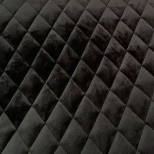 KBT12423-F7-U-152 Diamond Quilted Plush Velvet Black