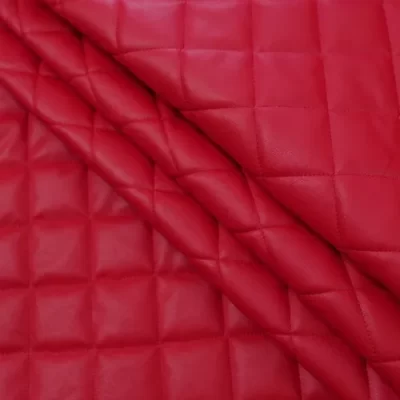 KBT12651-U160 Clothing Leatherette Quilted Red