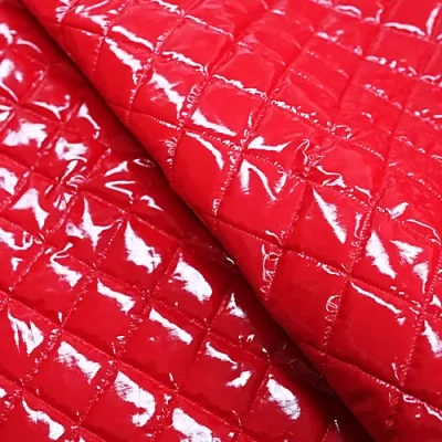 KBT12669-U171 Hi Shine Quilted Fabric Red