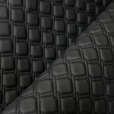 KBT12671-U173 Bentley Double Stitch - (Chain Design) Vehicle Fabric Black stitch