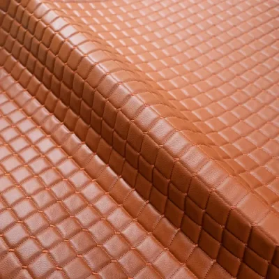 KBT12826-U215 Bentley Stitch Fabric - (Box Design) Brown Stitch