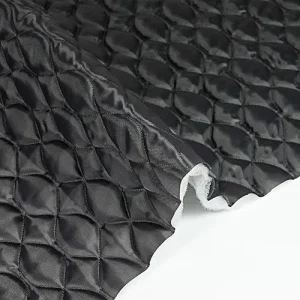 KBT12994-U198 Bubble quilted 4oz Fabric Black