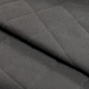KBT13553-B397-2 Blackout Grain Quilted Upholstery Velvet Fabric Black