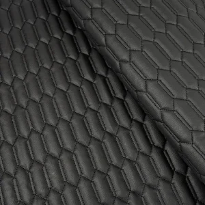 KBT13779-U220 Lambo Stitch - Double (Chain Design) Vehicle Fabric Black Stitch