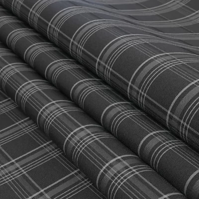 KBT9995-U41 VW Golf GTI Tartan Upholstery Fabric Grey