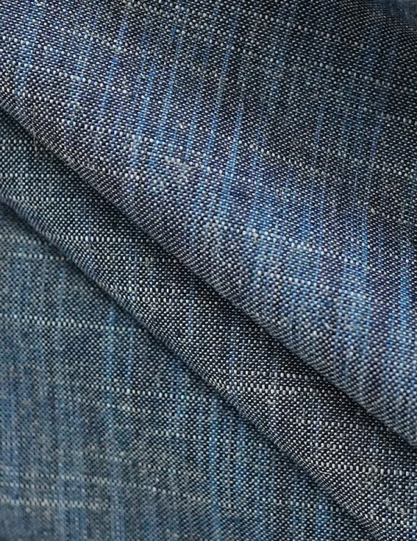 Linen Denim Fabric KBT12776-1-U178 Navy