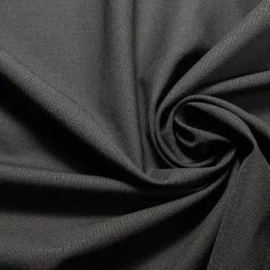 Premium Woollen Stretch Suiting Fabric KBT13985 Black