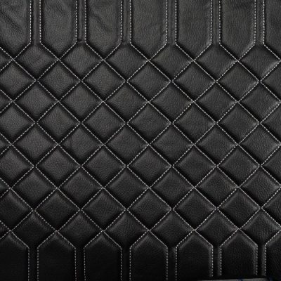 Sportivo Quilted Vinyl Fabric KBT14140-U240 white stitch