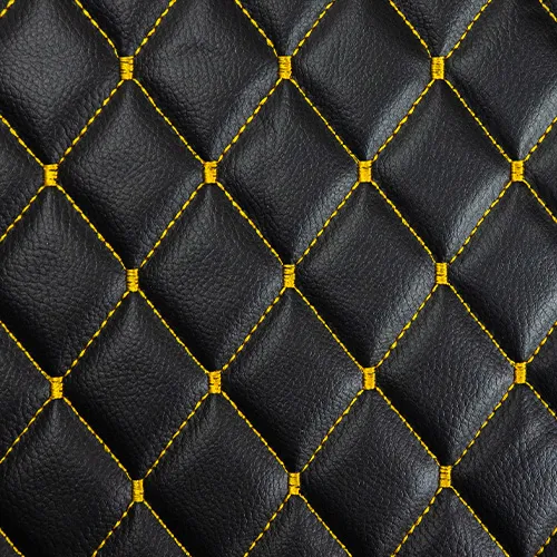 Baklava Quilted Vinyl Upholstery Fabric Luxury Car Interior Material
